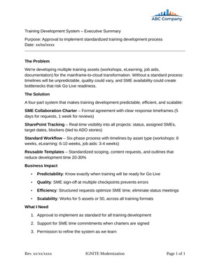 Training Development System preview